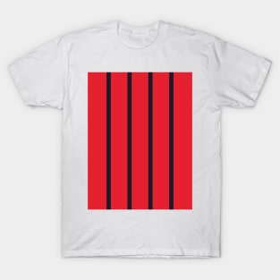 Millwall 1994 Red Black Pinstripes Away T-Shirt